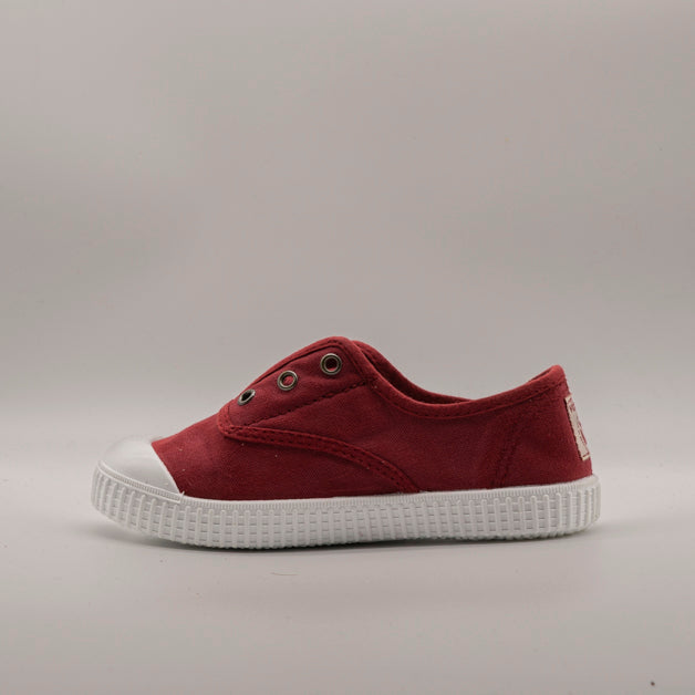 Victoria 106627 – Sneakers bambino in tela sostenibile con elastico - rosso - scarpe di qualità venduta a Milano da Pli-Pla