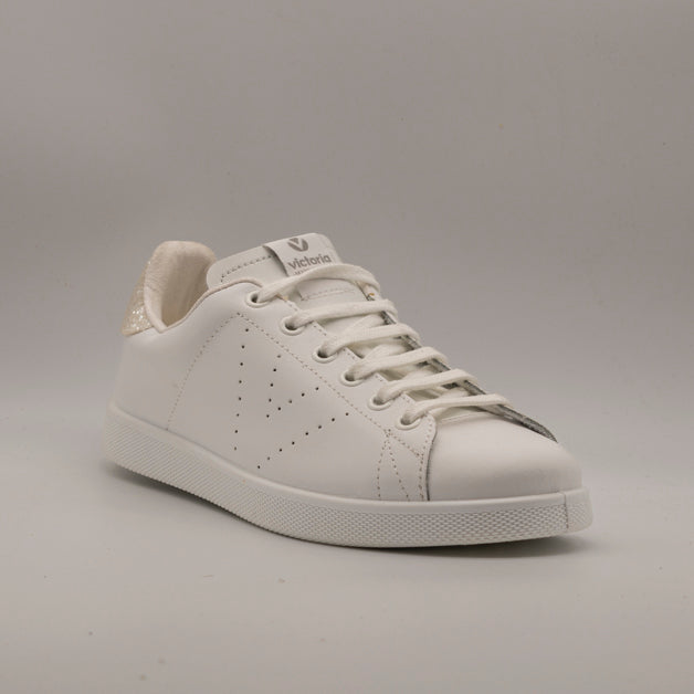 Victoria Sneaker Donna Tenis 125104 Bianco con Glitter - scarpe di qualità venduta a Milano da Pli-Pla