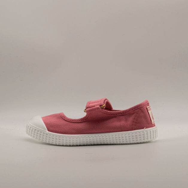 Victoria 136605 – Ballerine bambina in tela sostenibile con velcro frambuesa - scarpe di qualità venduta a Milano da Pli-Pla