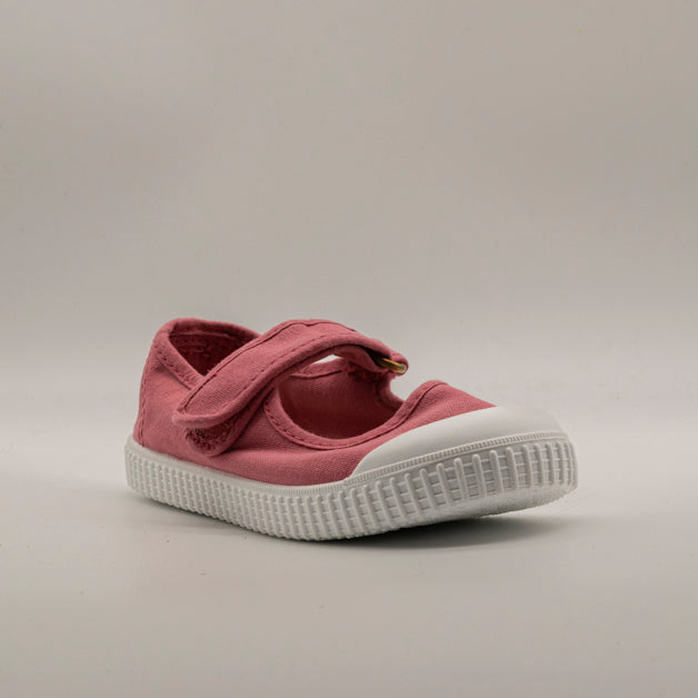 Victoria 136605 – Ballerine bambina in tela sostenibile con velcro frambuesa - scarpe di qualità venduta a Milano da Pli-Pla