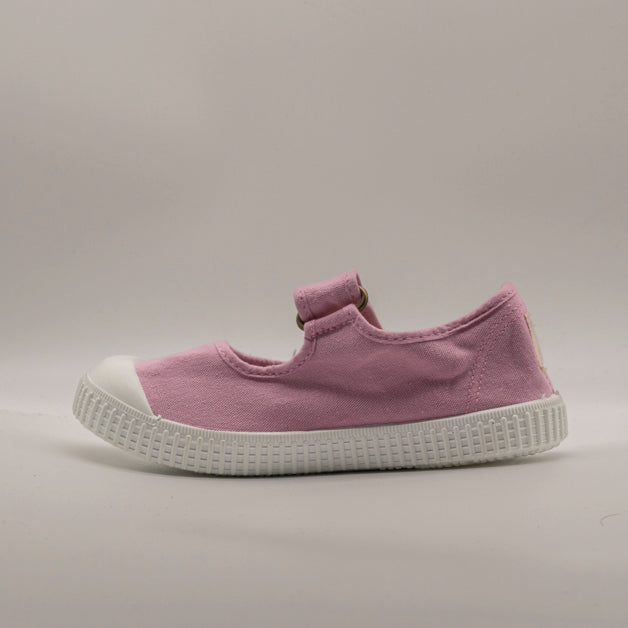 Victoria 136605 – Ballerine bambina in tela sostenibile con velcro rosa petalo - scarpe di qualità venduta a Milano da Pli-Pla