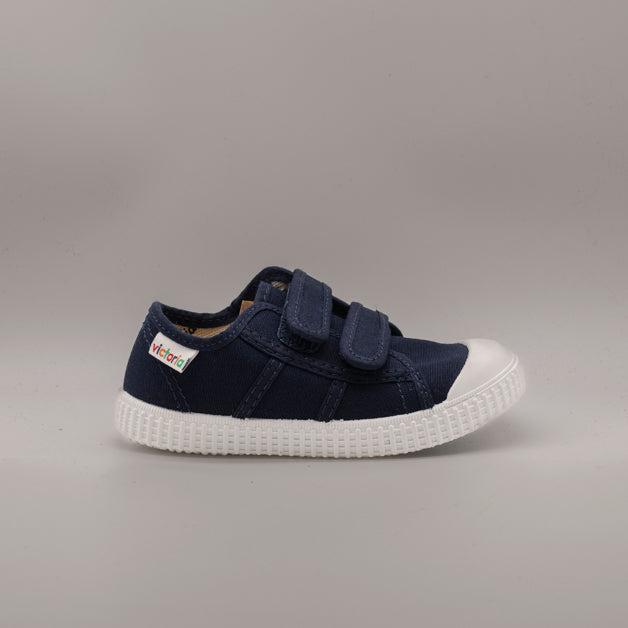Victoria 136606 – sneakers in tela con doppio velcro per bambini - blu marino - scarpe di qualità venduta a Milano da Pli-Pla