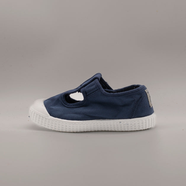 Victoria 136625 – sandali in tela due buchi per bambini con velcro - blu marino - scarpe di qualità venduta a Milano da Pli-Pla