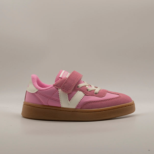 Victoria 256109 OSLO - Sneakers bambino con velcro e lacci elastici fucsia - scarpe di qualità venduta a Milano da Pli-Pla