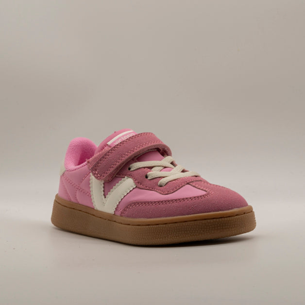 Victoria 256109 OSLO - Sneakers bambino con velcro e lacci elastici fucsia - scarpe di qualità venduta a Milano da Pli-Pla